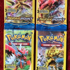4x Pokémon XY Break Point Mini Booster Packs
